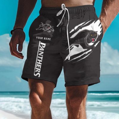 NRL Special Tearing Logo Men Short Pants Custom Any Name Gifts For Fan NRL Special Tearing Logo Men Short Pants Custom Any Name Gifts For Fan