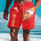 NRL Special Tearing Logo Men Short Pants Custom Any Name Gifts For Fan