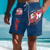 NRL Special Tearing Logo Men Short Pants Custom Any Name Gifts For Fan