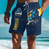 NRL Special Tearing Logo Men Short Pants Custom Any Name Gifts For Fan