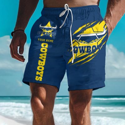 NRL Special Tearing Logo Men Short Pants Custom Any Name Gifts For Fan NRL Special Tearing Logo Men Short Pants Custom Any Name Gifts For Fan