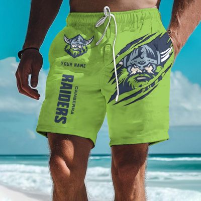NRL Special Tearing Logo Men Short Pants Custom Any Name Gifts For Fan