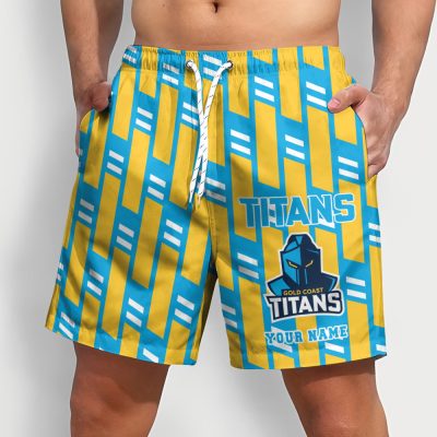 NRL Rugby Summer Men Short Pants Custom Any Name Gift For Fan