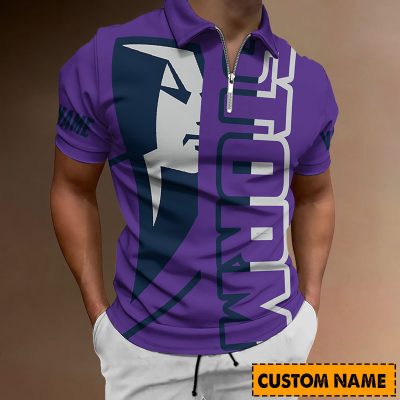 NRL Personalized Zipper Polo Shirt Gift For Footy Fan - New Arrivals