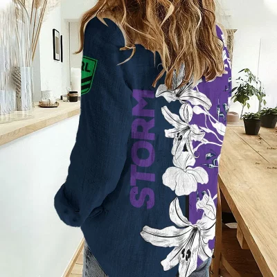 Melbourne Storm Women's Casual Shirt Personalized Gift For Fans v3