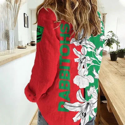 South Sydney Rabbitohs Women's Casual Shirt Personalized Gift For Fans v3