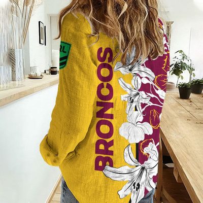 Brisbane Broncos Women's Casual Shirt Personalized Gift For Fans v3