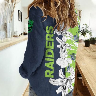 Canberra Raiders Women's Casual Shirt Personalized Gift For Fans v3