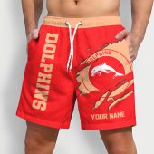 NRL Rugby Team Tearing Logo Men Short Pants Custom Any Name Gifts For