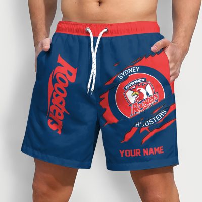 NRL Rugby Team Tearing Logo Men Short Pants Custom Any Name Gifts For