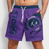 NRL Rugby Team Tearing Logo Men Short Pants Custom Any Name Gifts For