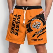 NRL Rugby Team Tearing Logo Men Short Pants Custom Any Name Gifts For
