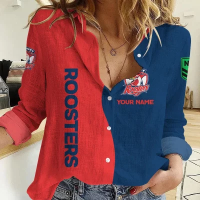 Sydney Roosters Women's Casual Shirt Personalized Gift For Fans v2