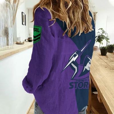 Melbourne Storm Women's Casual Shirt Personalized Gift For Fans v2