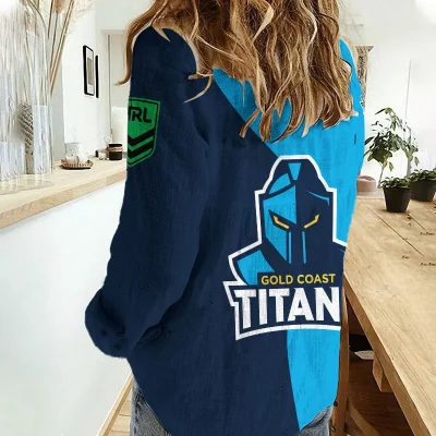 Gold Coast Titans Women's Casual Shirt Personalized Gift For Fans v2
