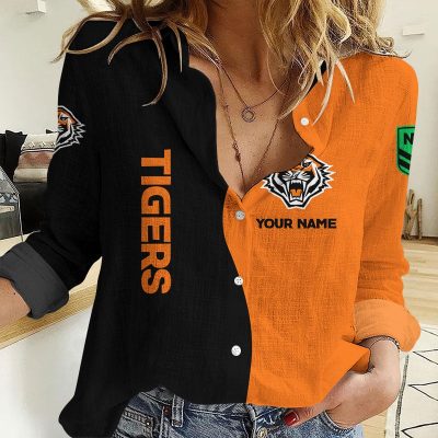 Wests Tigers Women's Casual Shirt Personalized Gift For Fans v2