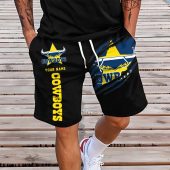 NRL New Style Men Black Short Pants Custom Any Name Gifts For Fans