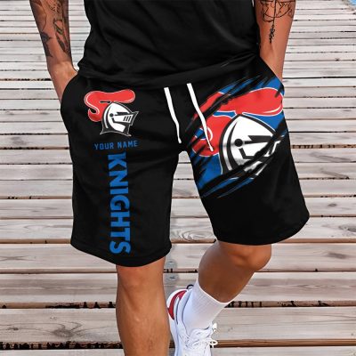 NRL New Style Men Black Short Pants Custom Any Name Gifts For Fans