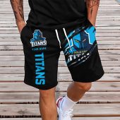 NRL New Style Men Black Short Pants Custom Any Name Gifts For Fans