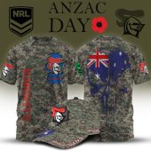 NRL x Anzac Day Personalized T Shirt & Cap For Fan - Limited Edition