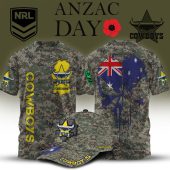 NRL x Anzac Day Personalized T Shirt & Cap For Fan - Limited Edition