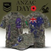 NRL x Anzac Day Personalized T Shirt & Cap For Fan - Limited Edition