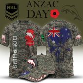 NRL x Anzac Day Personalized T Shirt & Cap For Fan - Limited Edition