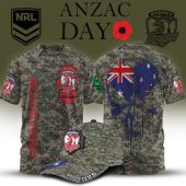 NRL x Anzac Day Personalized T Shirt & Cap For Fan - Limited Edition