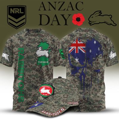 NRL x Anzac Day Personalized T Shirt & Cap For Fan - Limited Edition