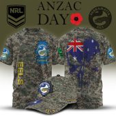 NRL x Anzac Day Personalized T Shirt & Cap For Fan - Limited Edition