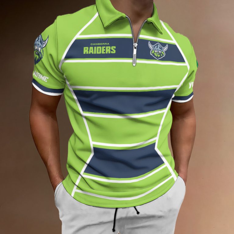 NRL Personalized Men's Zipper Polo Shirt Best Gift For Fan - Limited E