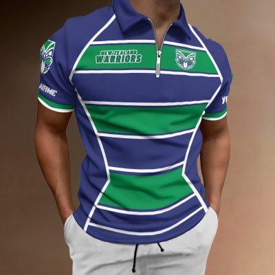 NRL Personalized Men's Zipper Polo Shirt Best Gift For Fan - Limited E