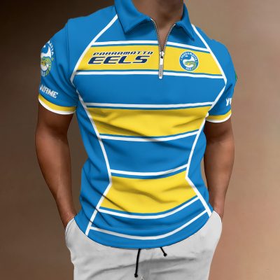 NRL Personalized Men's Zipper Polo Shirt Best Gift For Fan - Limited E