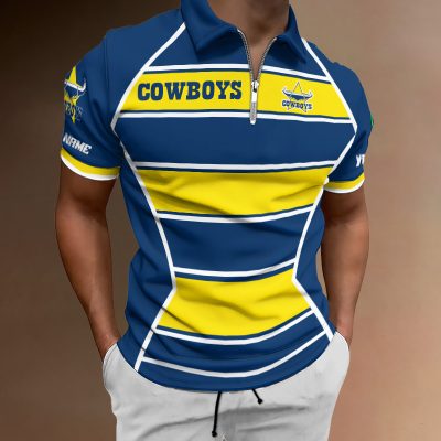 NRL Personalized Men's Zipper Polo Shirt Best Gift For Fan - Limited E