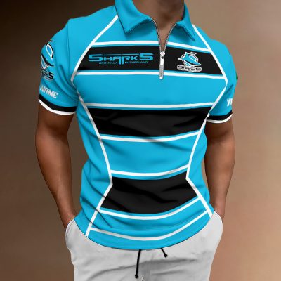NRL Personalized Men's Zipper Polo Shirt Best Gift For Fan - Limited E