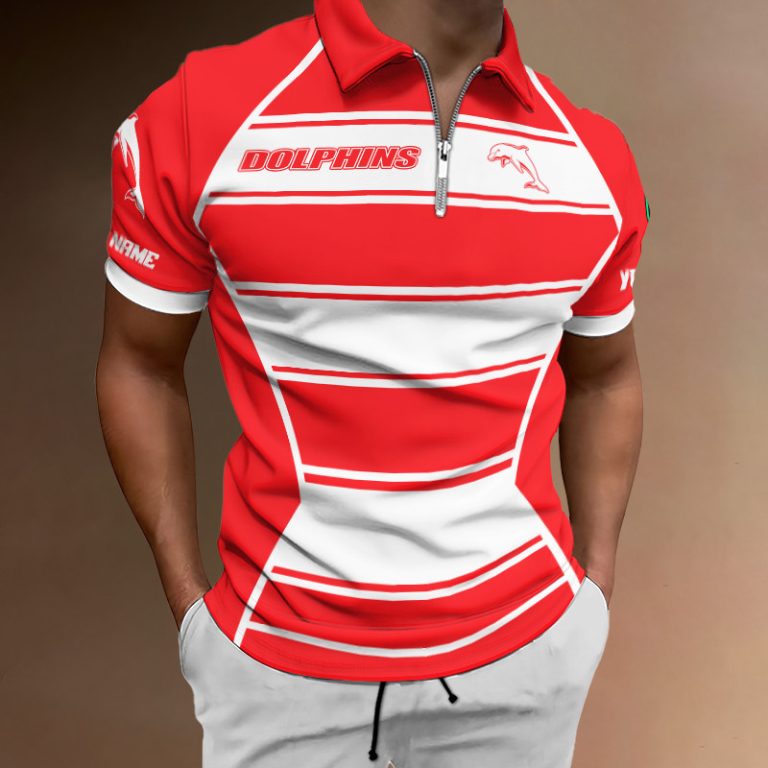 NRL Personalized Men's Zipper Polo Shirt Best Gift For Fan - Limited E