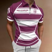 NRL Personalized Zipper Polo Shirt Best Gift For Fan