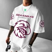 NRL Personalized White T-Shirt For Fan Hot Sale 2025 - Limited Edition
