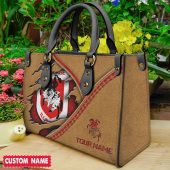 NRL Personalized Elegant Women's Leather Handbag For Fan - Limited Edi