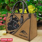 NRL Personalized Elegant Women's Leather Handbag For Fan - Limited Edi