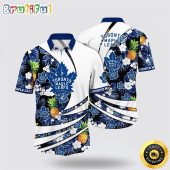NHL Toronto Maple Leafs Hawaiian Shirt With Tropical Pineapple Summer Hawaiian Shirt