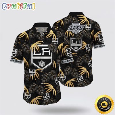 NHL Los Angeles Kings Hawaiian Shirt Tropical Motifs Summer Hawaiian Shirt