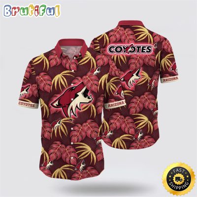 NHL Arizona Coyotes Hawaiian Shirt Tropical Motifs Summer Hawaiian Shirt