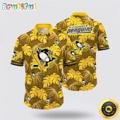 NHL Pittsburgh Penguins Hawaiian Shirt Tropical Motifs Summer Hawaiian Shirt
