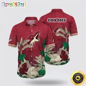 NHL Arizona Coyotes Hawaiian Shirt Tropical Forest Motifs Summer Hawaiian Shirt