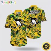 NHL Pittsburgh Penguins Hawaiian Shirt Tropical Leaf Pattern Summer Hawaiian Shirt