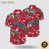 NHL Washington Capitals Hawaiian Shirt Tropical Leaf Pattern Summer Hawaiian Shirt