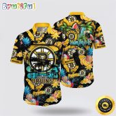 NHL Boston Bruins Hawaiian Shirt With Tropical Fruits Summer Hawaiian Shirt