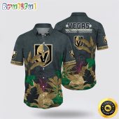 NHL Vegas Golden Knights Hawaiian Shirt Tropical Forest Motifs Summer Hawaiian Shirt