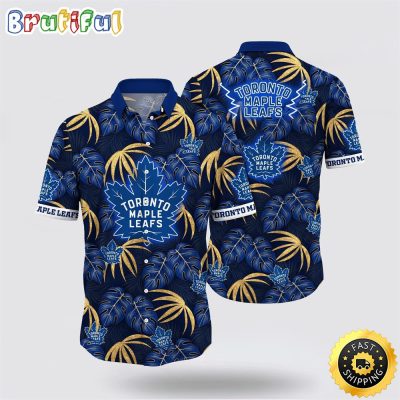 NHL Toronto Maple Leafs Hawaiian Shirt Tropical Motifs Summer Hawaiian Shirt